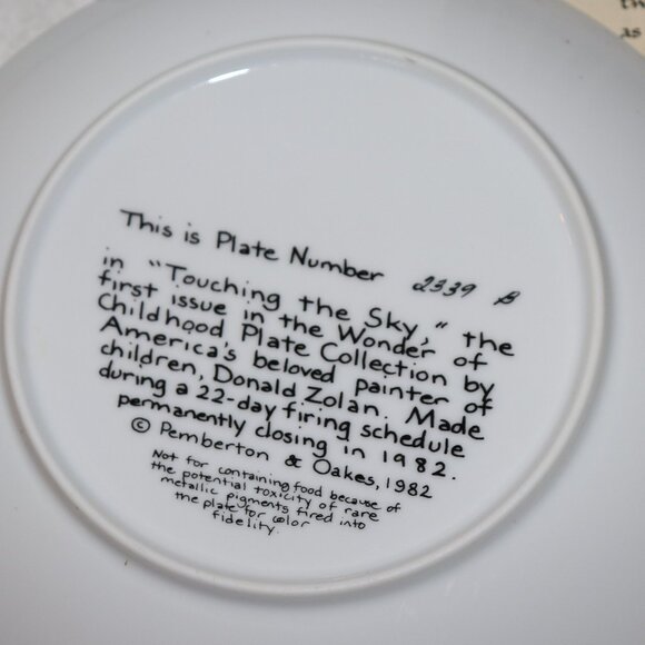 ☁️ “Touching the Sky” Collector Plate · 1982 · Donald Zolan - Picture 2 of 8
